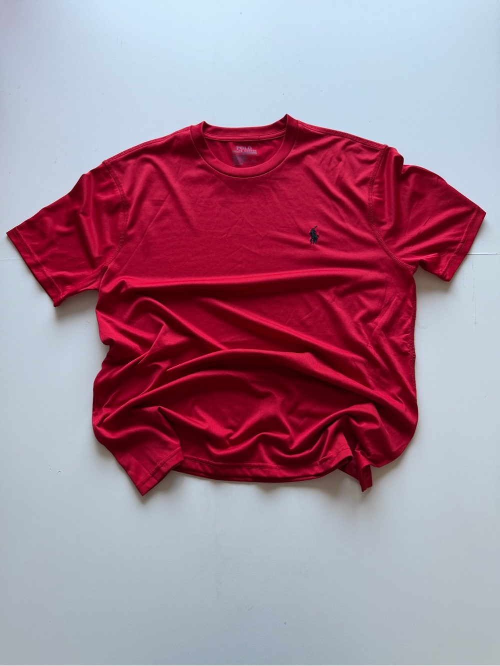 Ralph Lauren Men’s Red Crew Neck Tee with Polo Pony